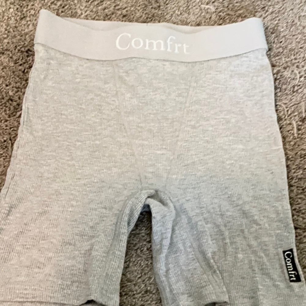 Gray Stretch Boxer Briefs with Elastic Waistband